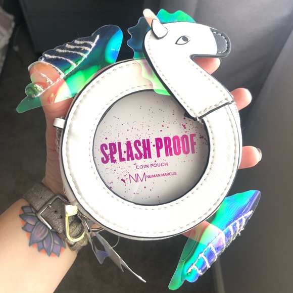 Neiman Marcus Splash-Proof Unicorn Key Coin Pouch - Picture 2 of 2